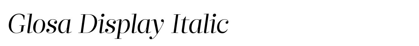 Glosa Display Italic